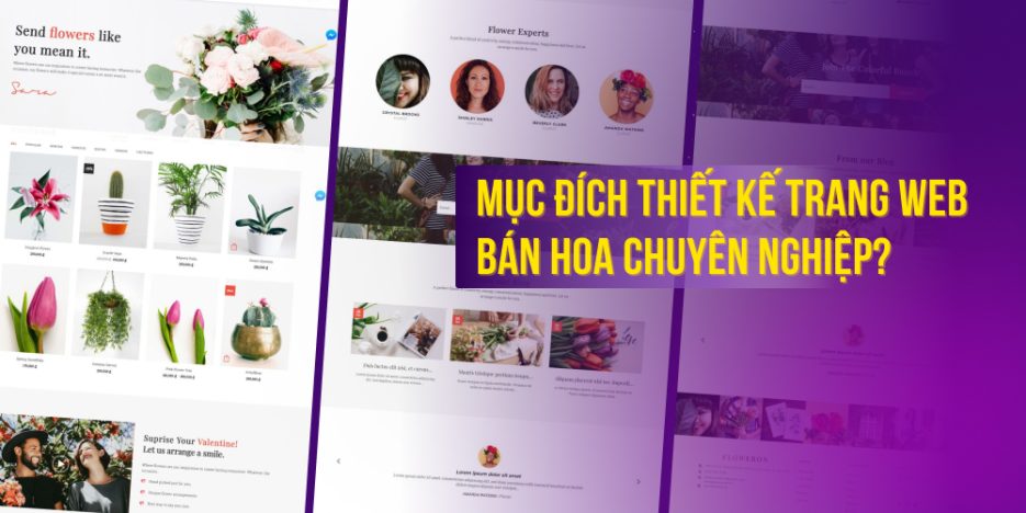 Dịch vụ thiết kế website bán hoa chuyên nghiệp với giao diện ấn tượng