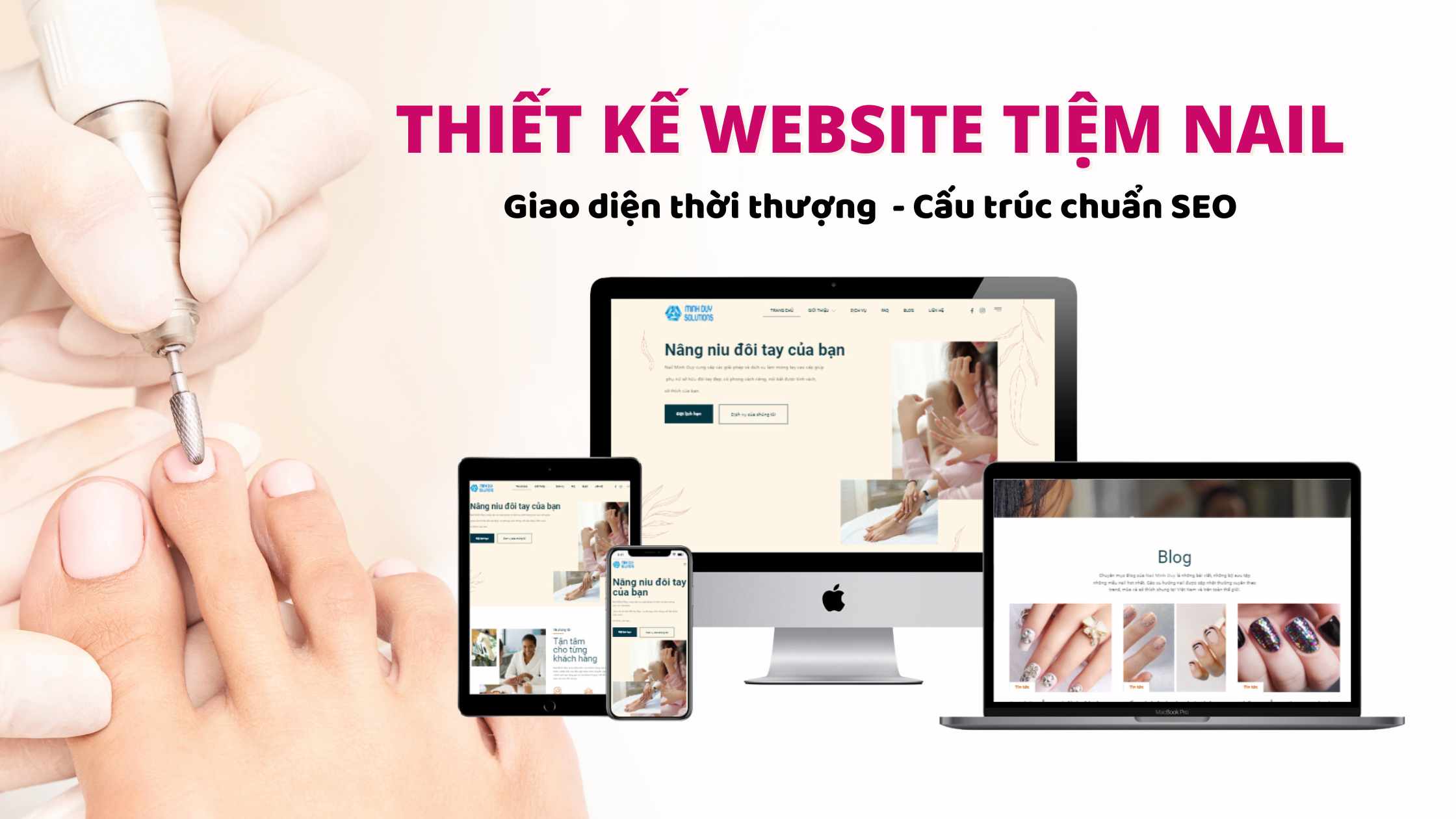 Thiết kế Website cho tiệm Nail, Spa trên toàn nước Mỹ