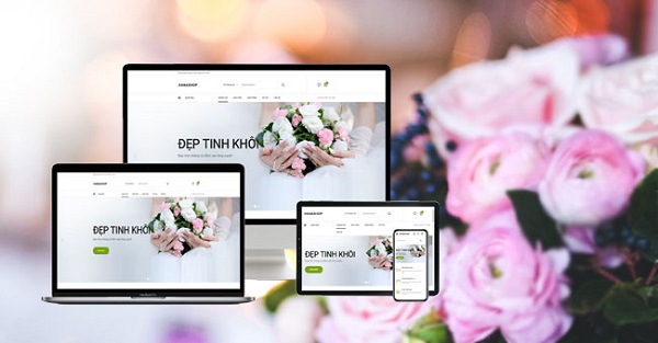 Thiết kế website bán hoa tươi online xinh xắn chuyên nghiệp, đẹp mắt