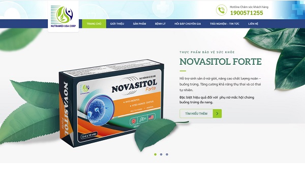 Thiết kế website thực phẩm chức năng, hỗ trợ sức khỏe hiện đại chuyên nghiệp