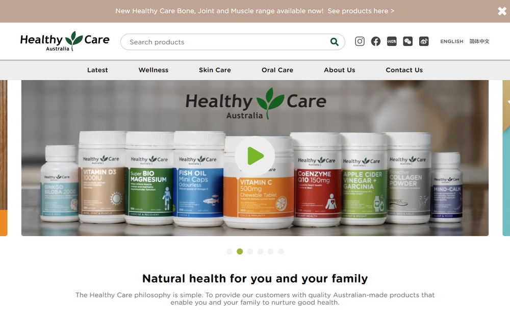 Thiết kế website thực phẩm chức năng, hỗ trợ sức khỏe hiện đại chuyên nghiệp