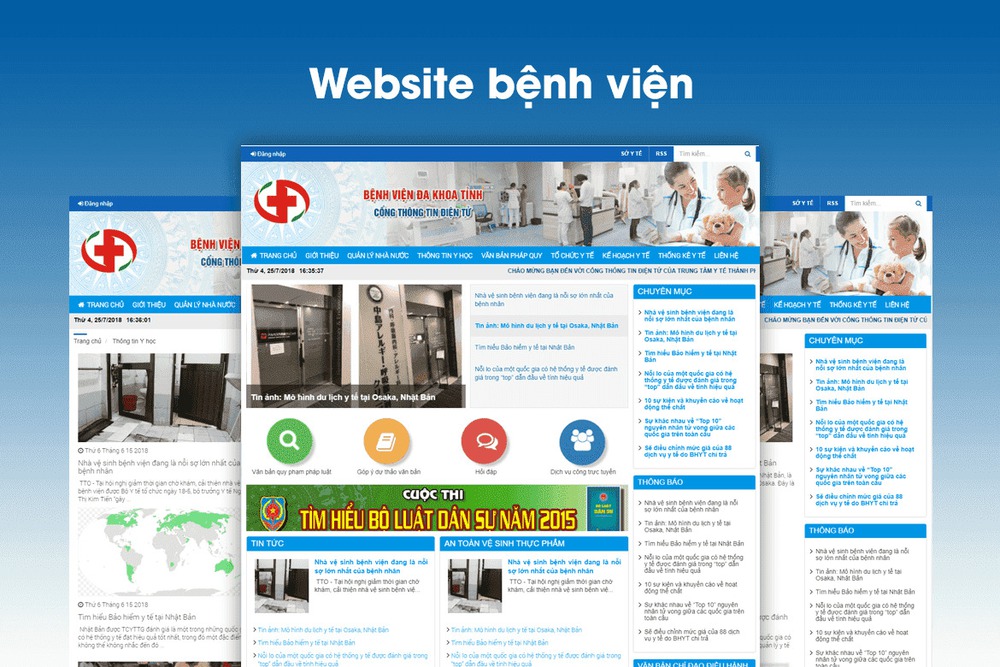 Thiết kế website bệnh viện, phòng khám, cơ sở y tế hiện đại và chuyên nghiệp