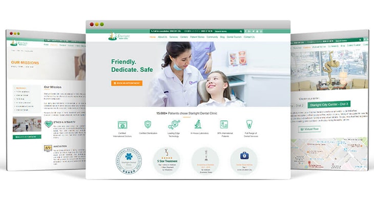 Thiết kế website bệnh viện, phòng khám, cơ sở y tế hiện đại và chuyên nghiệp