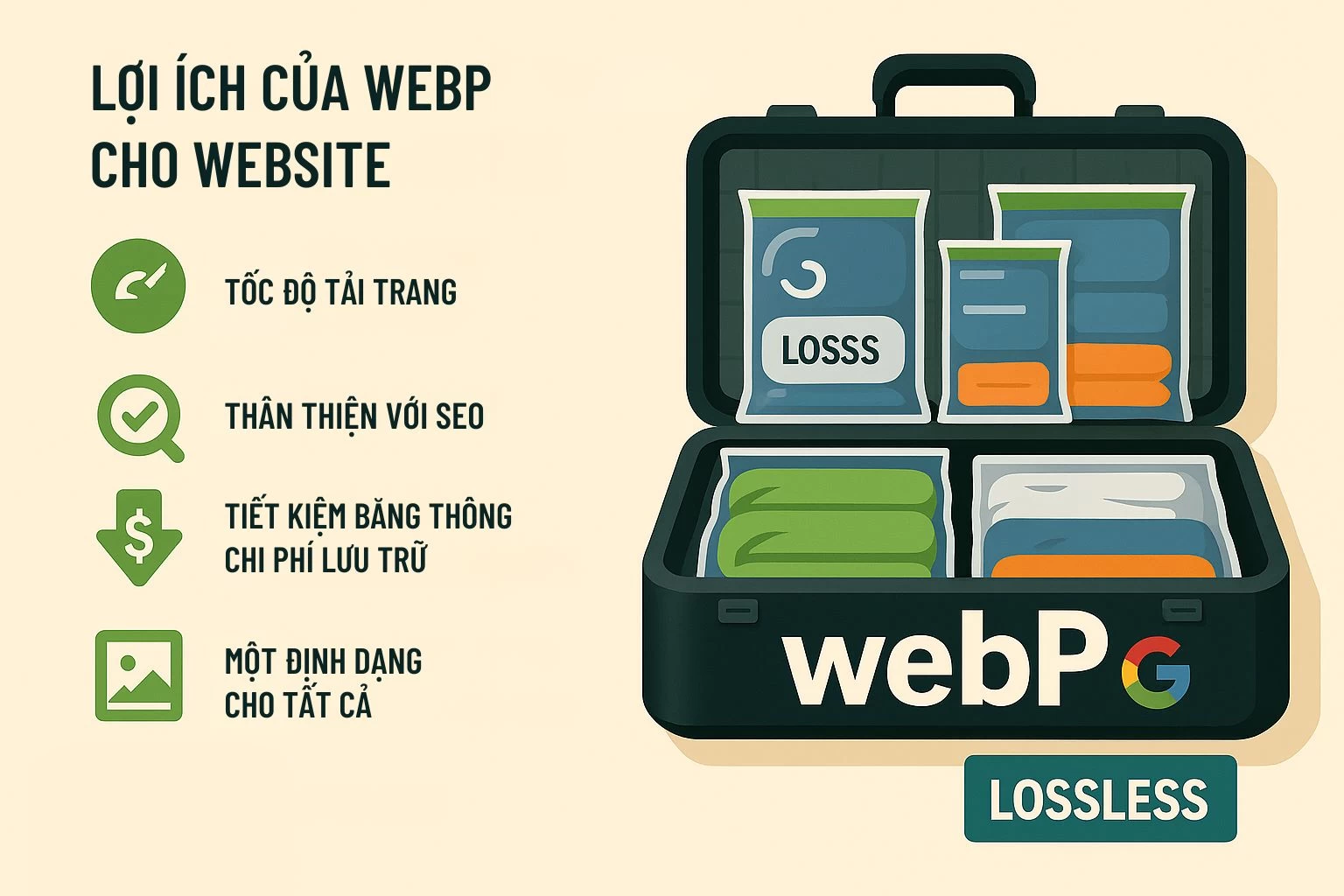 Những lợi ích không thể chối từ khi sử dụng WebP cho website