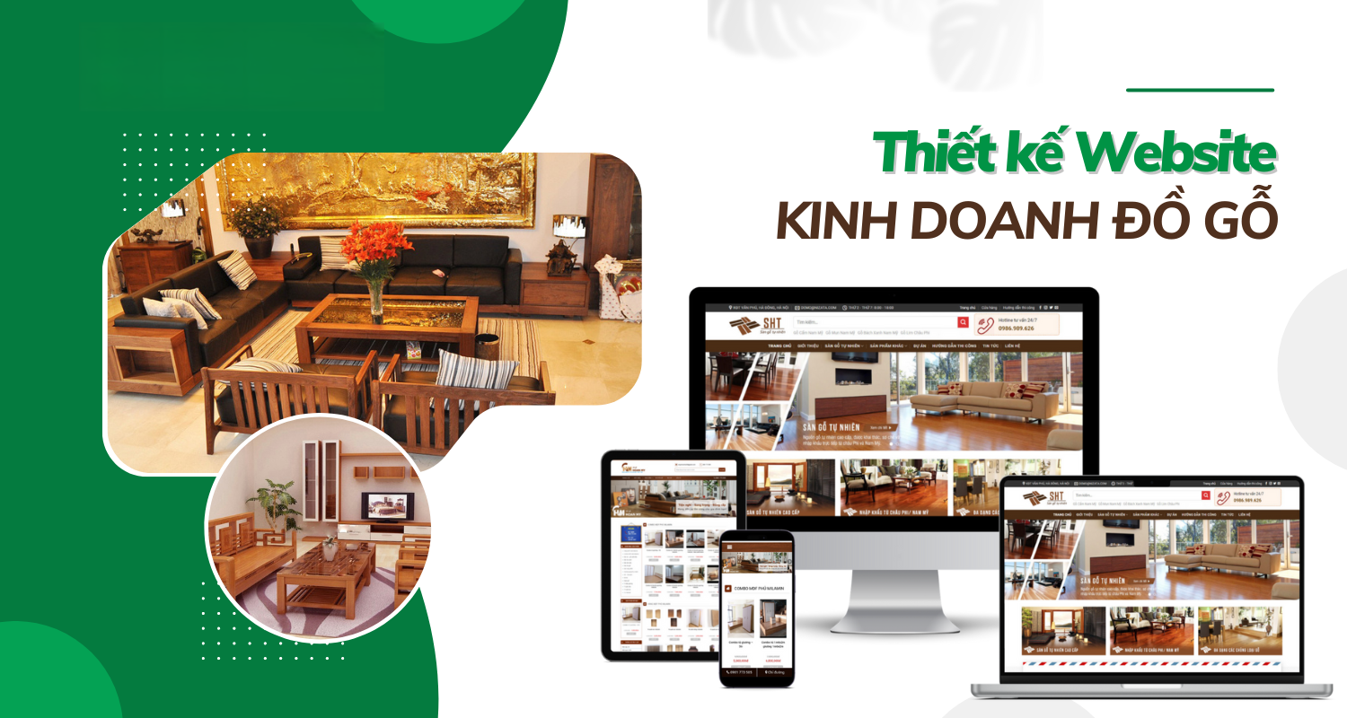Thiết kế website xưởng gỗ – nội thất mộc giá rẻ, chuẩn seo