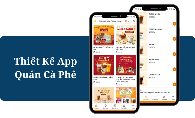 Thiết Kế App Nhà Hàng F&B Cafe