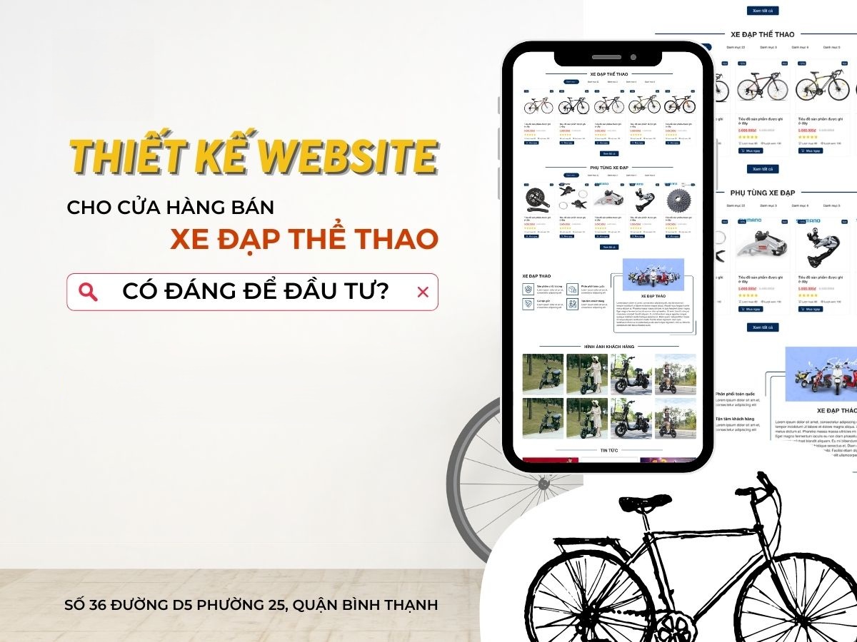 Thiết kế website bán xe đạp địa hình chuyên nghiệp, chuẩn seo