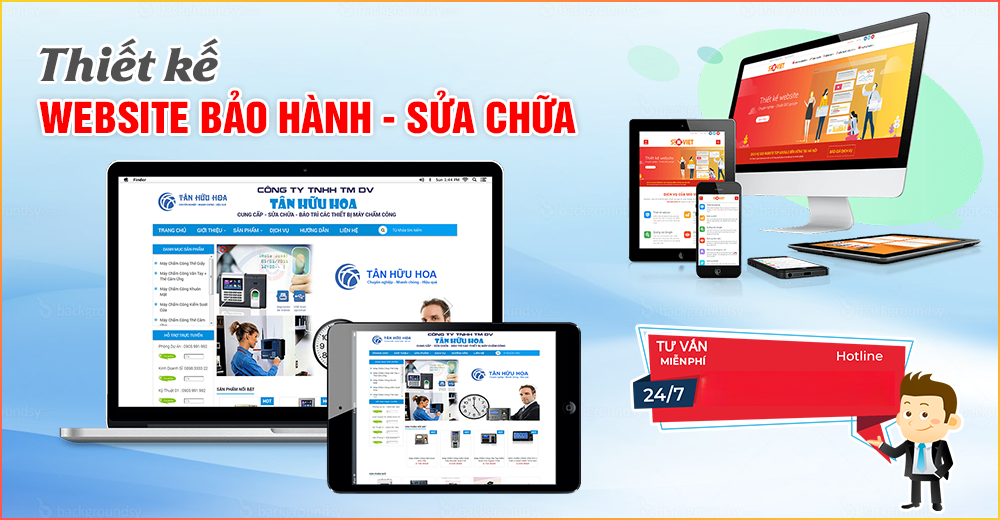 Thiết kế website dịch vụ sửa chữa điện thoại chuyên nghiệp, giá rẻ