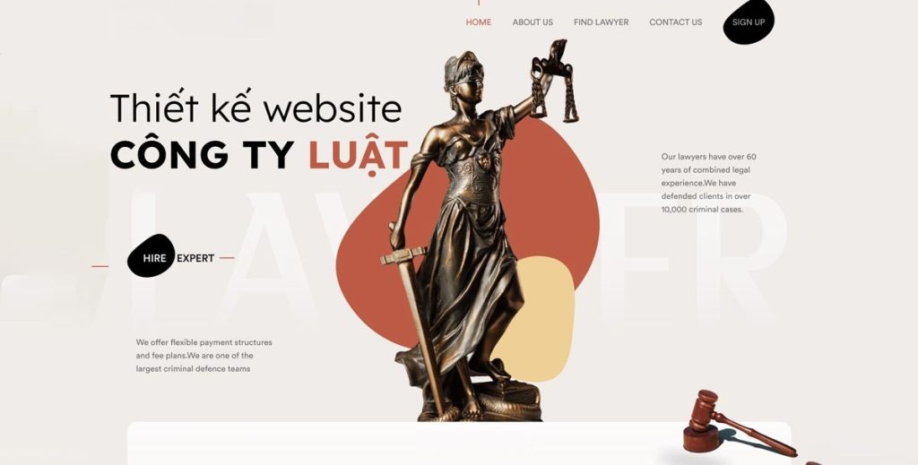 Thiết kế website công ty luật chuyên nghiệp – Giao diện độc quyền, uy tín hàng đầu