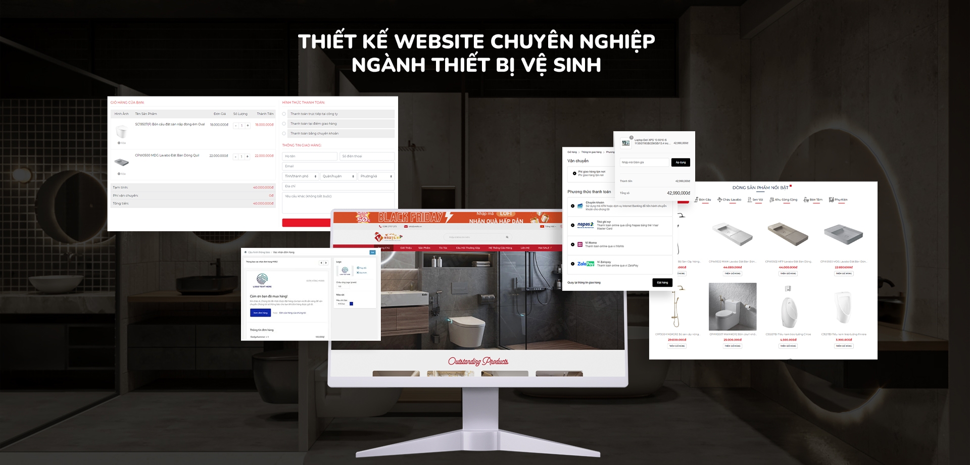 Thiết kế website thiết bị nhà tắm – giao diện độc quyền, hiện đại, chuẩn seo