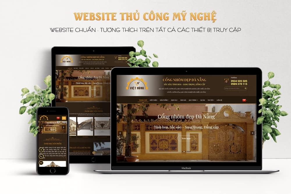 Thiết kế website thủ công mỹ nghệ chuyên nghiệp – Đẹp thu hút khách hàng
