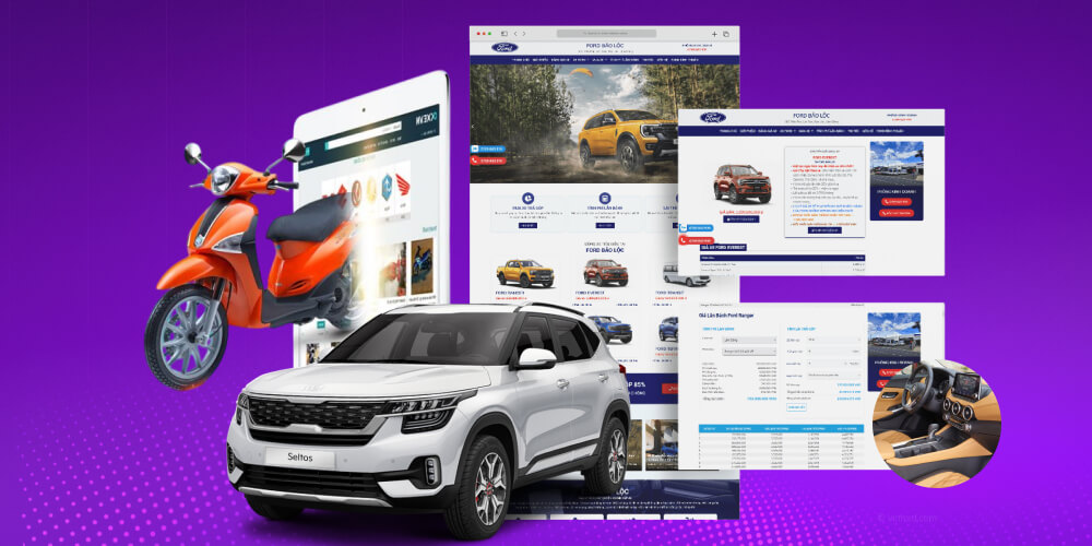 Thiết kế website garage sửa chữa ô tô, xe máy chuyên nghiệp