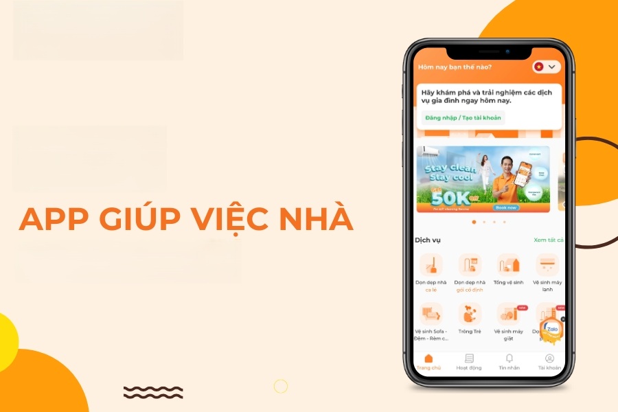 Thiết Kế App Giúp Việc Nhà Thông Minh – Đặt Lịch Vệ Sinh Dễ Dàng Chỉ Với 1 Chạm