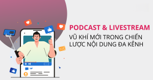 Podcast và livestream – vũ khí mới trong chiến lược nội dung đa kênh