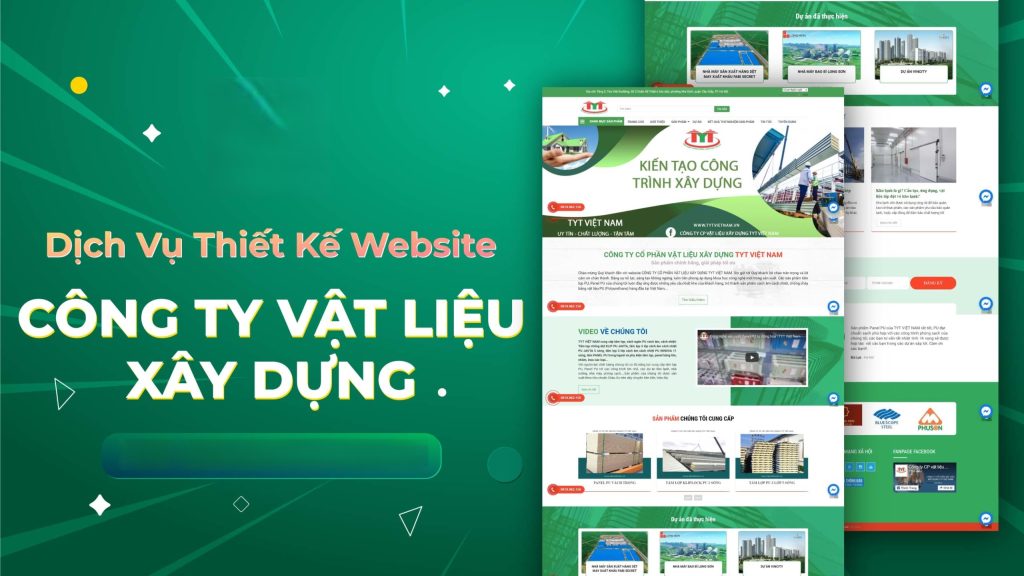 Thiết kế website bán vật liệu xây dựng chuyên nghiệp, hiện đại lên top google