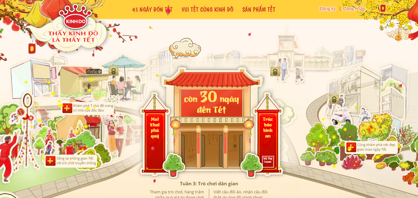 Thiết kế website tết 12/2025: biến trang web thành không gian ngập tràn sắc xuân