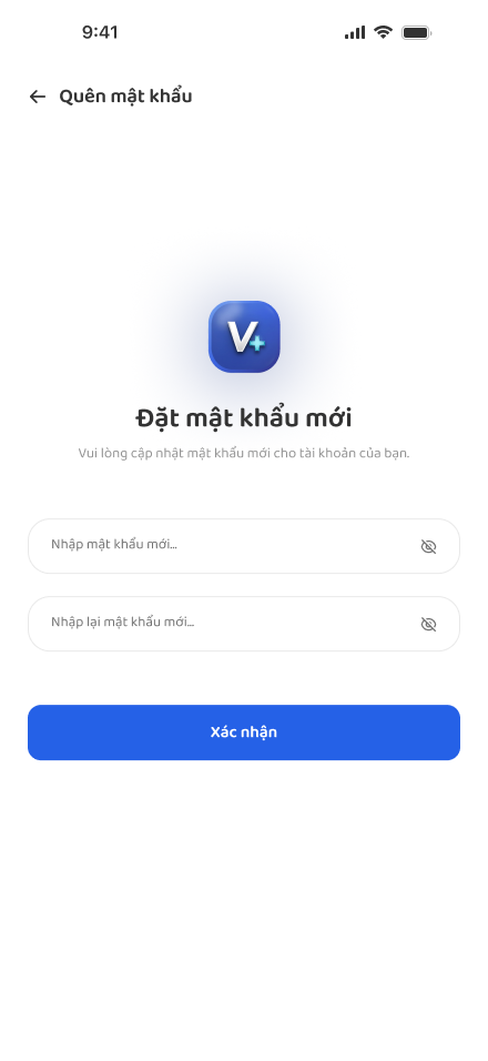 Đặt mật khẩu mới